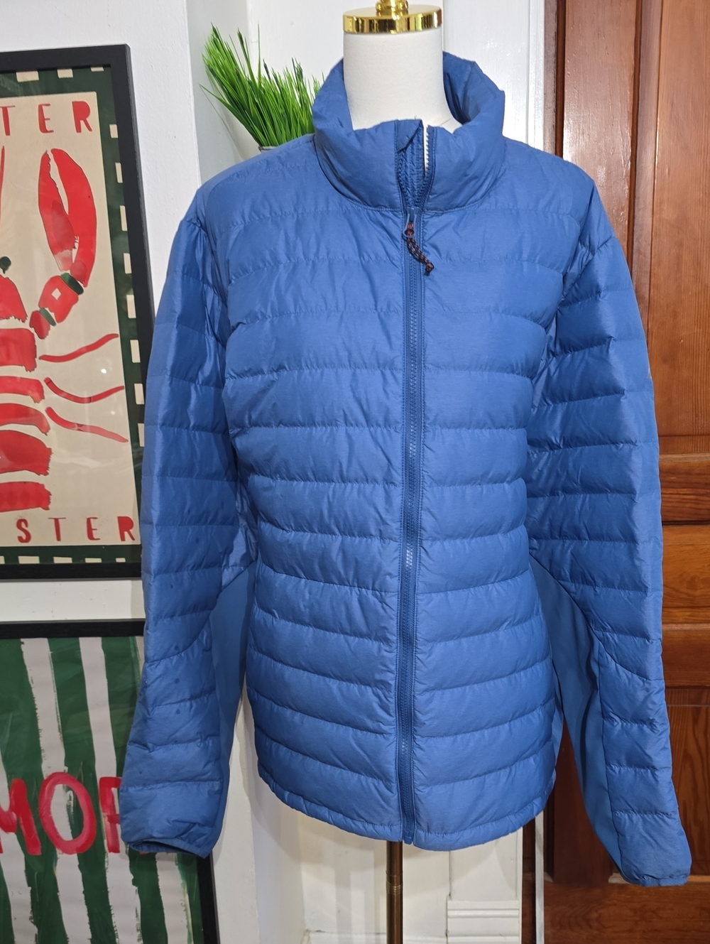 Alpine Design Blue Quilted Packable Down Puffer Jacket Xl